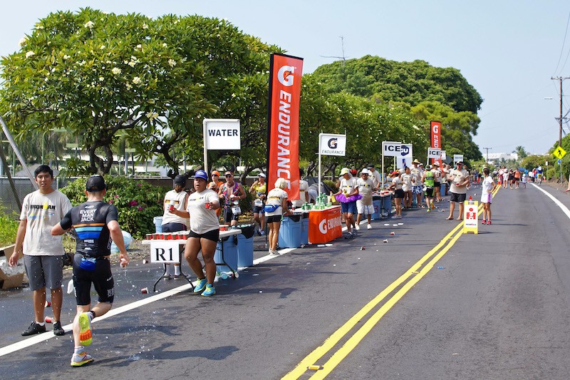Ironman Kona 2015 - Mile 9 aid station