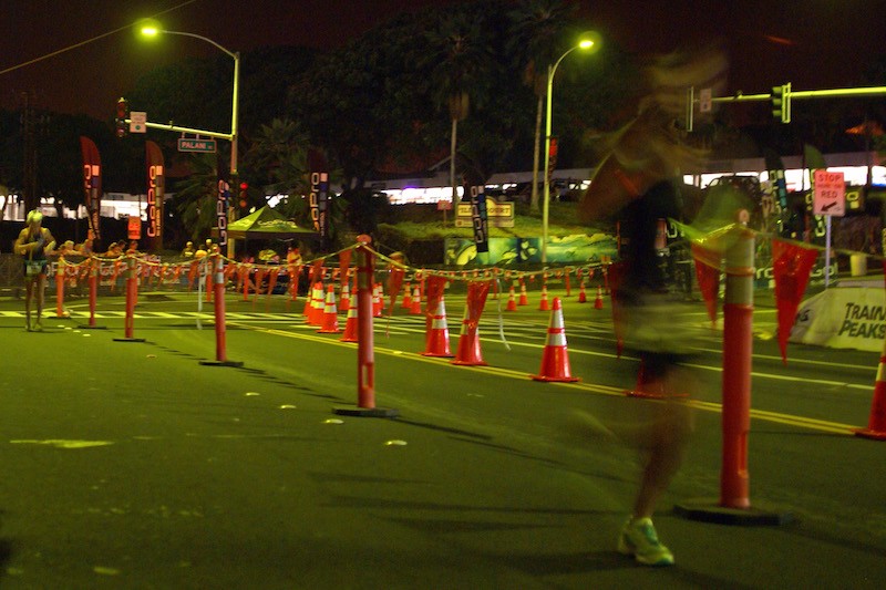 Ironman Kona 2015 - hot corner at night