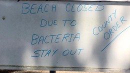 Beach closed